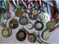 Lot of 12 medals from sports competitions.