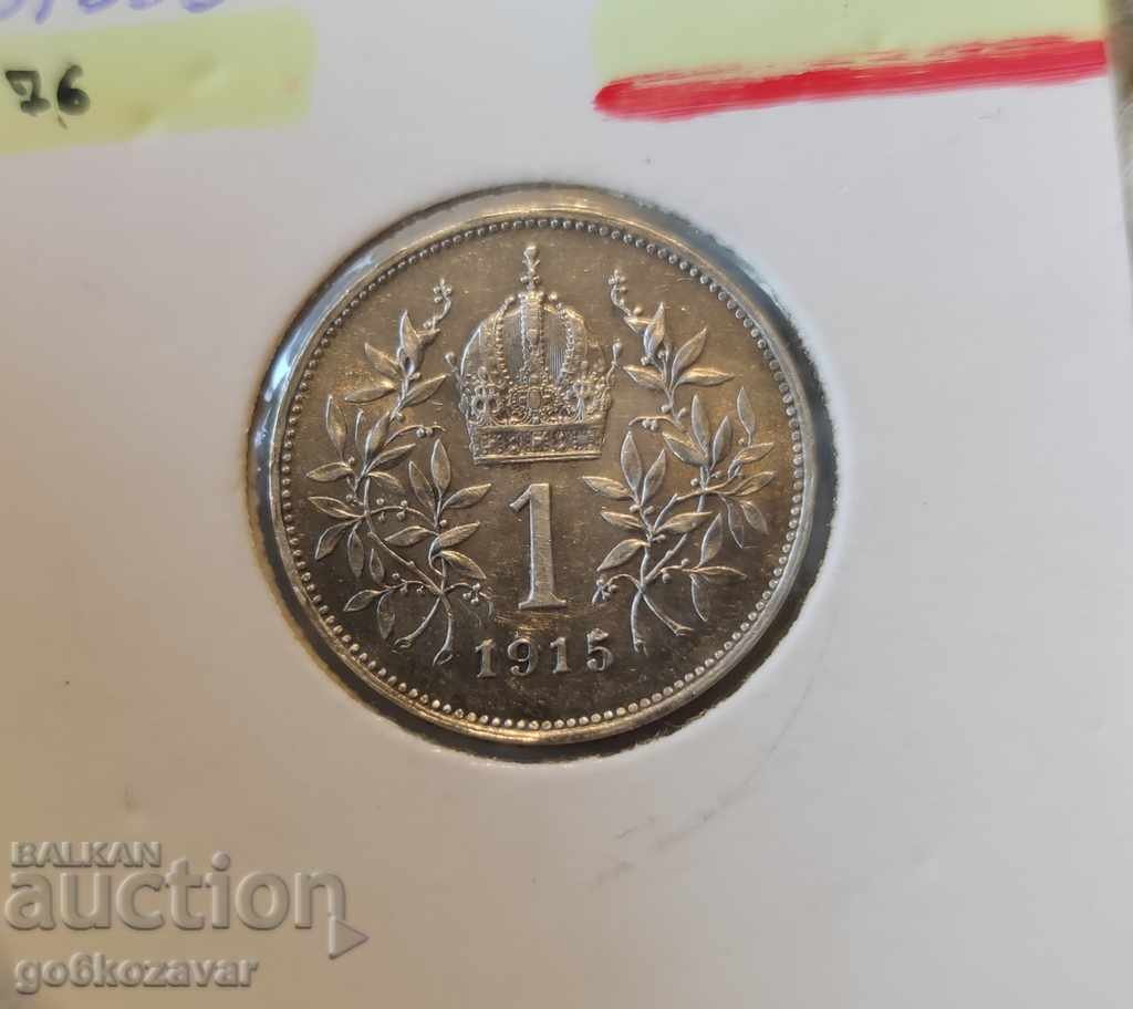 Austria 1 crown 1915 Silver UNC - 6 Austria 1 crown 1915 Silver UNC - 6