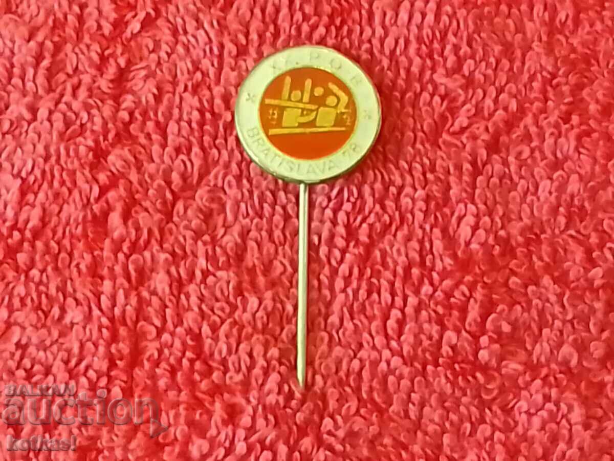 Auction Old sports badge Bratislava 78 Czechoslovakia Auction Old sports badge Bratislava 78 Czechoslovakia