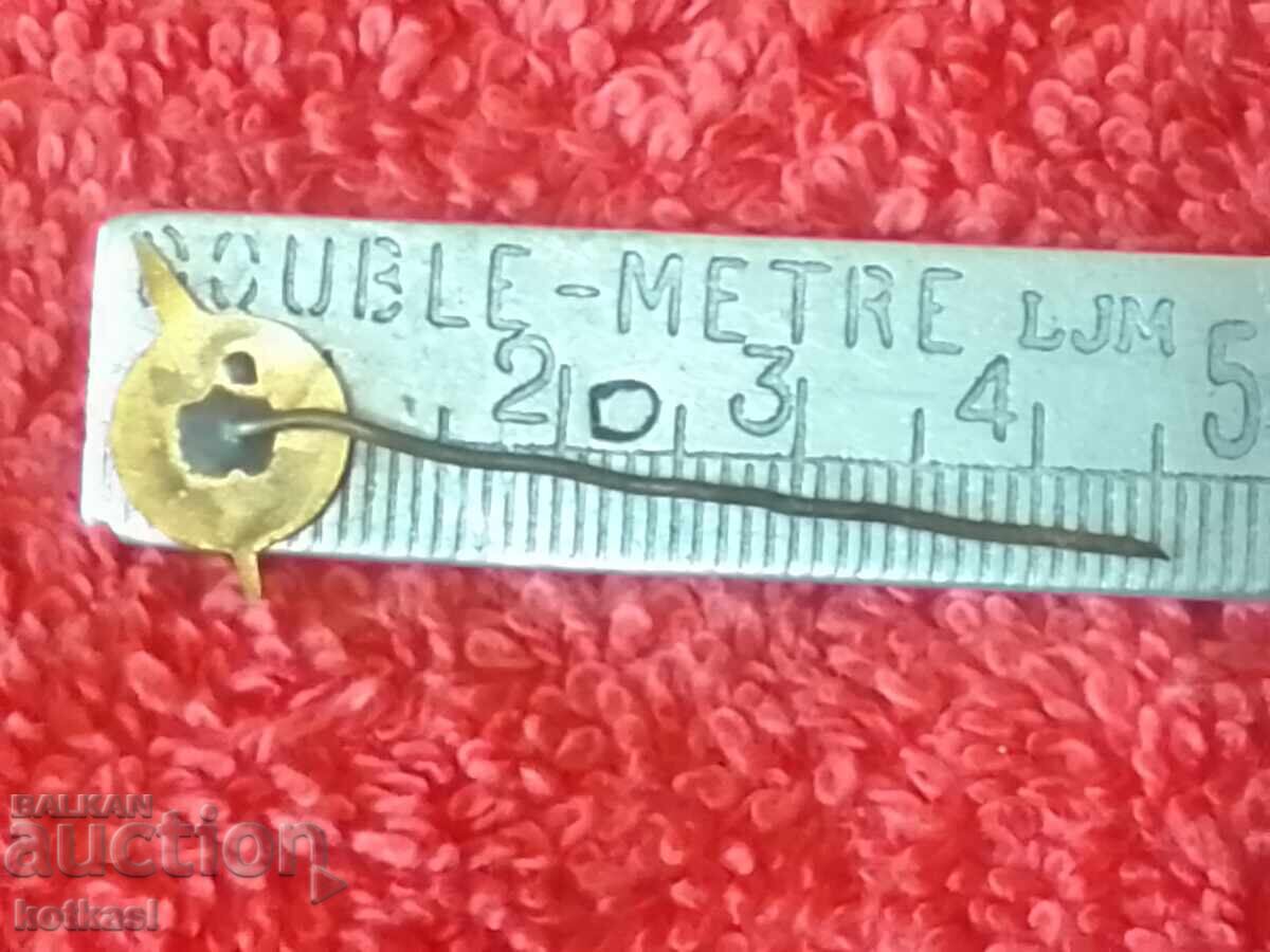 Old social badge bronze pin enamel with price 3.50 BGN | € 1.79
