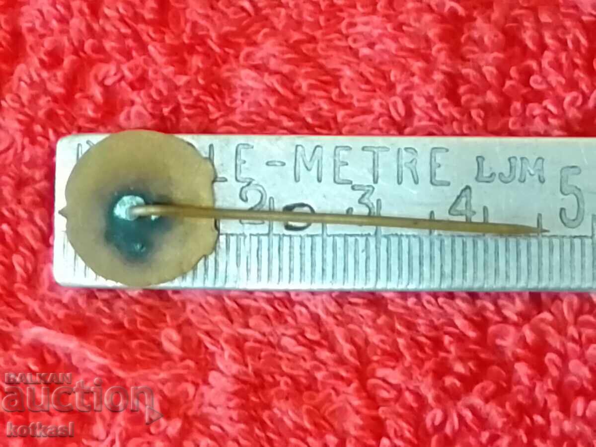 Old sports social badge pin bronze with price 5.50 BGN | € 2.81