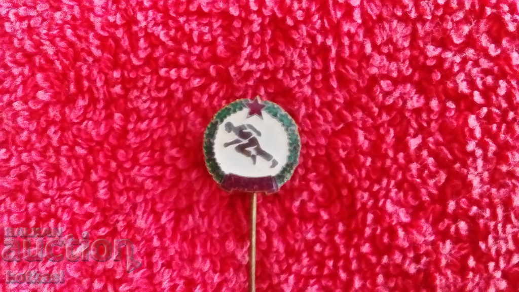 Auction  Old sports social badge pin bronze