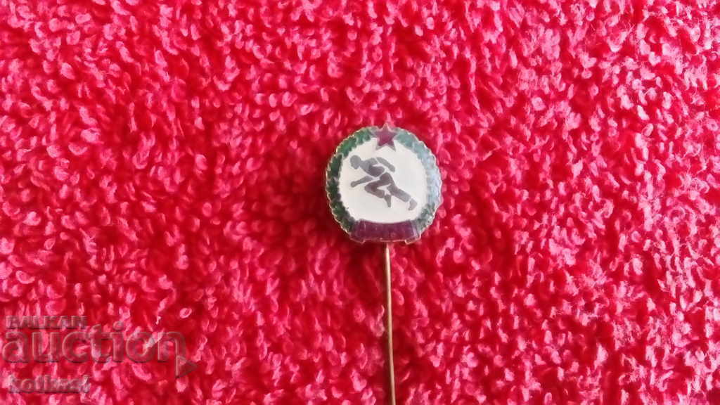 Delivery of Old sports social badge pin bronze