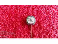 Old sports social badge pin bronze