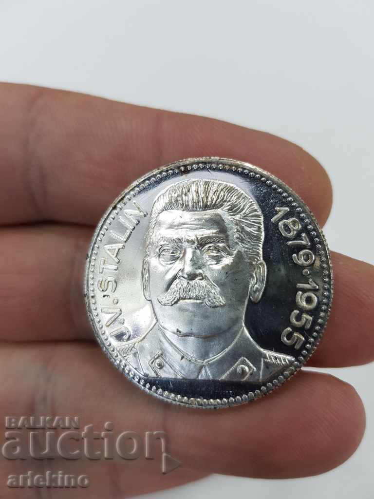 Рядък настолен медал плакет Йосиф Сталин