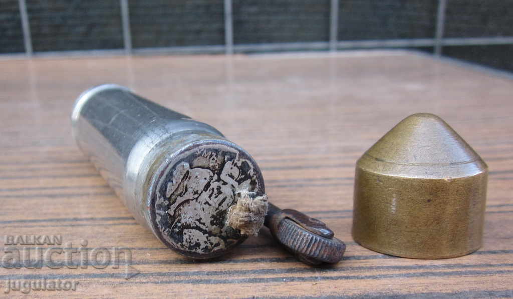 WWII Kingdom of Bulgaria military trench art big lighter - 5 WWII Kingdom of Bulgaria military trench art big lighter - 5