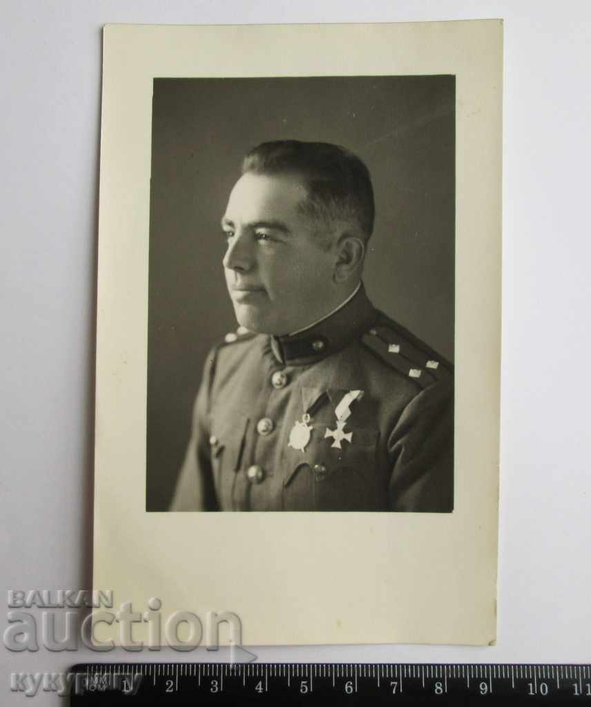 Auction Old photo Royal military officer with orders 1936 Auction Old photo Royal military officer with orders 1936