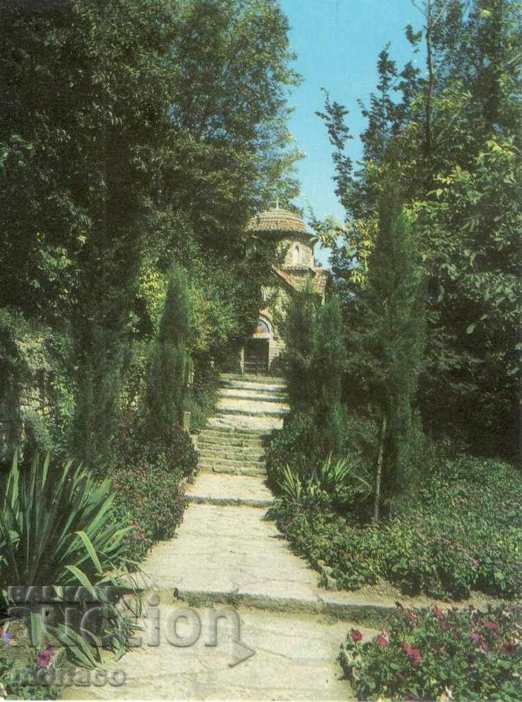 Old postcard - Balchik, the chapel at the palace