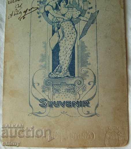 Old photo thick cardboard man with a mustache and a cane - 6 Old photo thick cardboard man with a mustache and a cane - 6