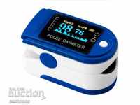 Finger pulse oximeter, measurement of Sp02 and PR / bpm