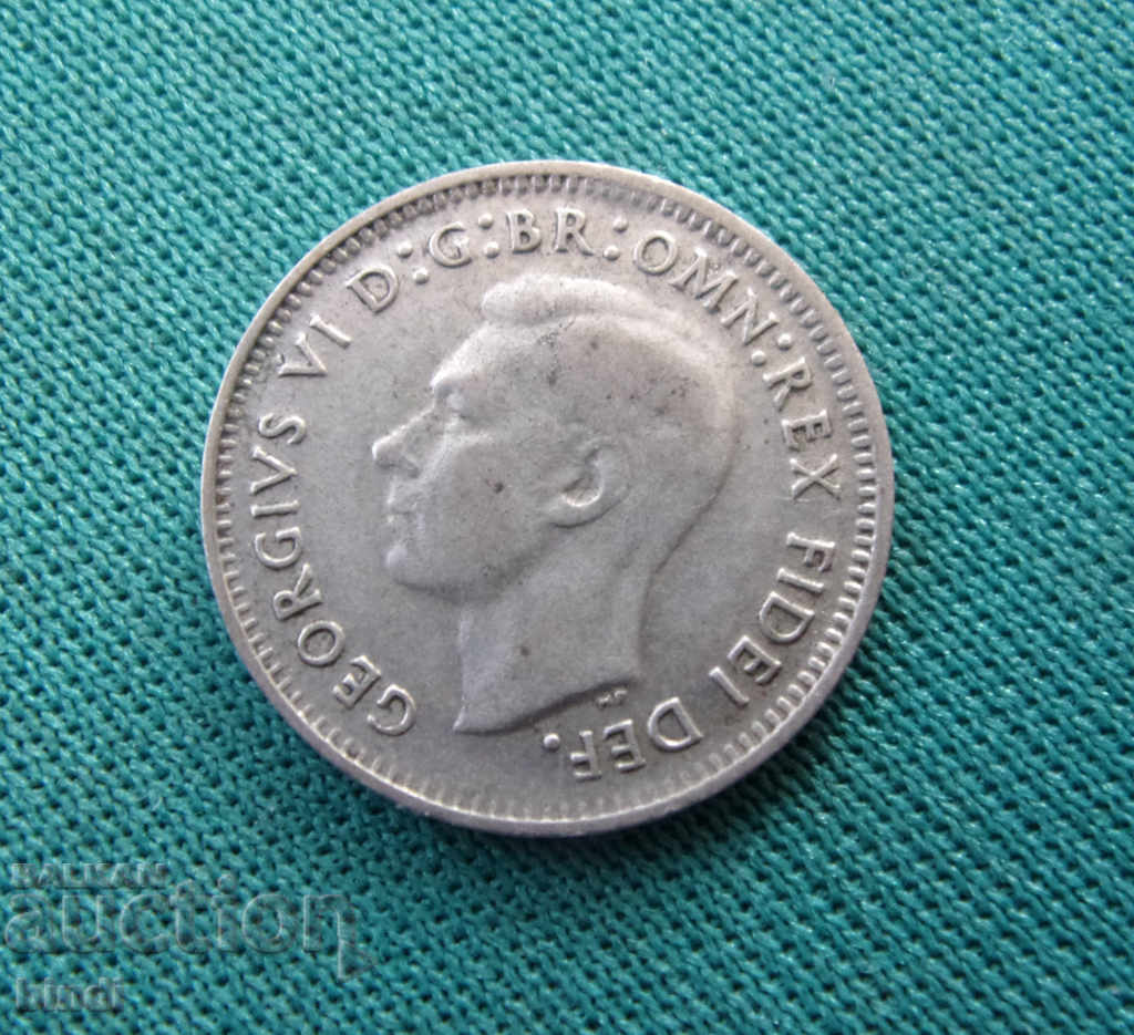 Австралия  3  Пенса  1950  Rare с цена € 3.07 | 6.00 лв.