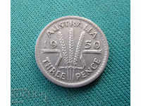 Αυστραλία 3 Pence 1950 Rare