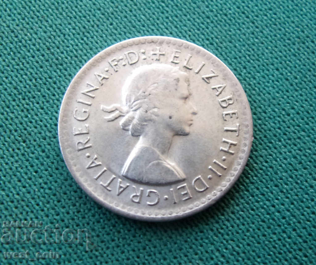 Australia 3 Pence 1961 Monedă Rară UNC cu preț € 3.07 | 6.00 BGN