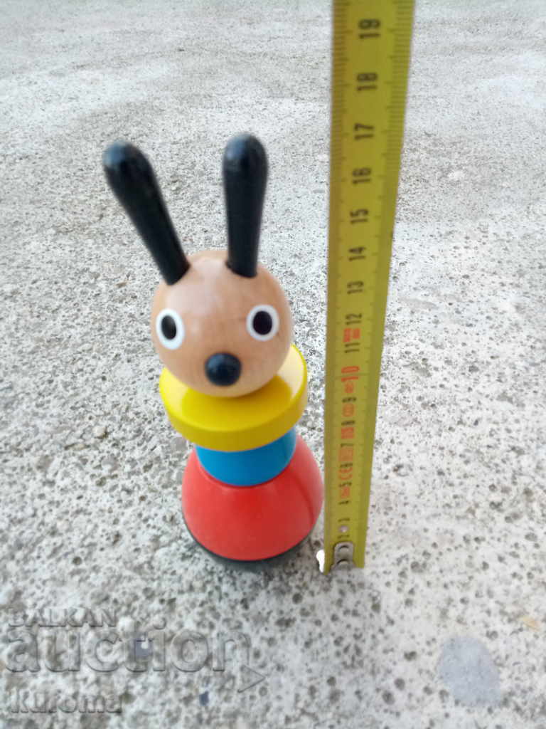 Old wooden children's toy with price 9.99 BGN | € 5.11 Old wooden children's toy with price 9.99 BGN | € 5.11