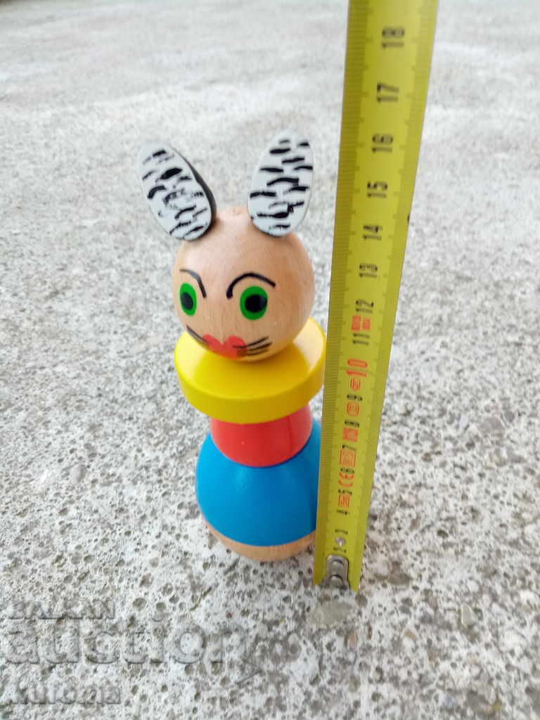 Old wooden children's toy with price 9.99 BGN | € 5.11 Old wooden children's toy with price 9.99 BGN | € 5.11