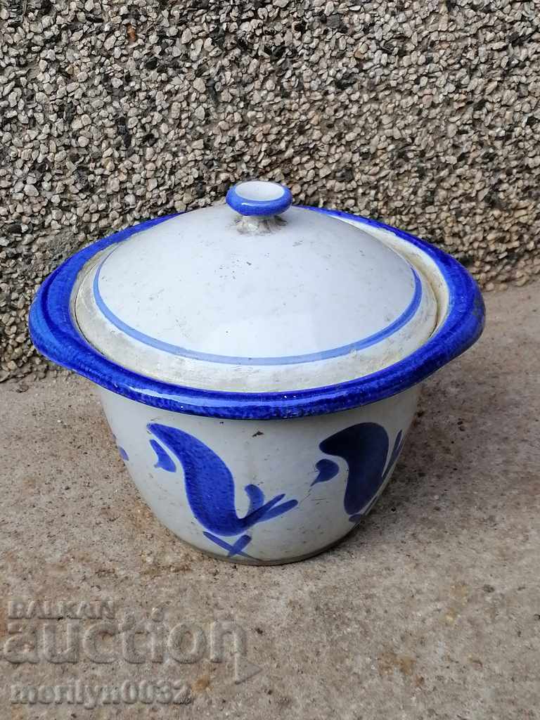 Стар емайлиран съд за гювеч HUSVARNA чугун гювечарник гювече - 7 Стар емайлиран съд за гювеч HUSVARNA чугун гювечарник гювече - 7