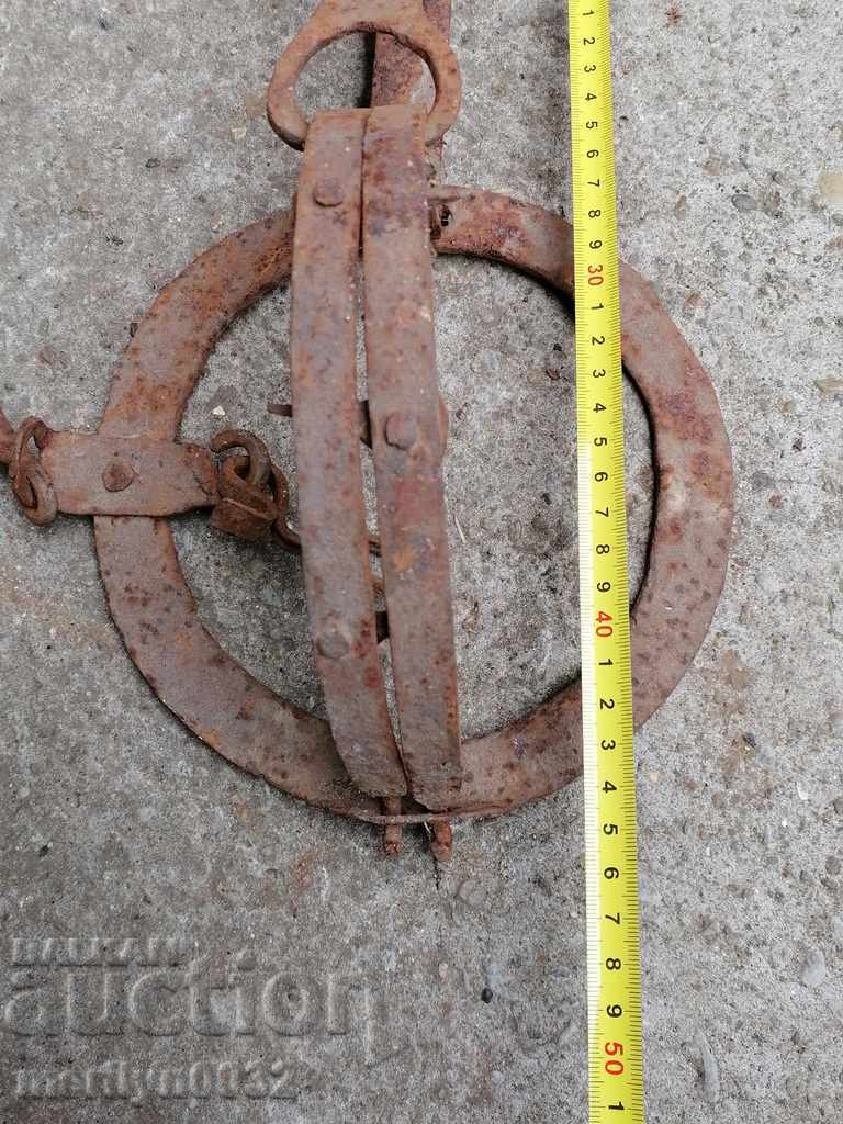Delivery of Old hand forged trap, wrought iron