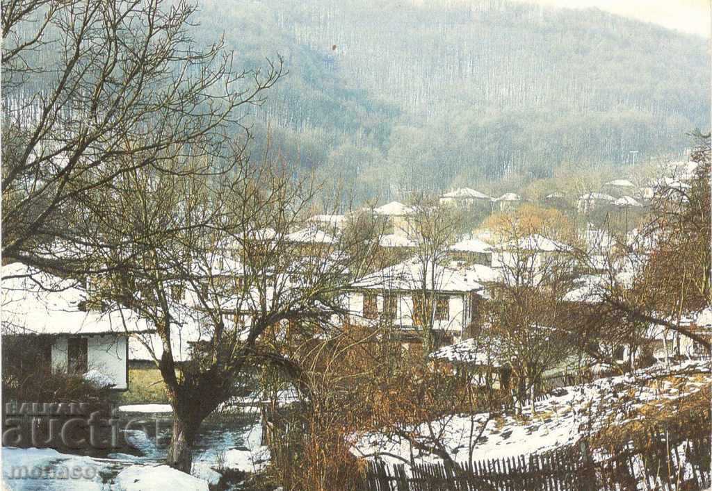 Carte poștală veche - Bozhentsi, vedere la iarnă