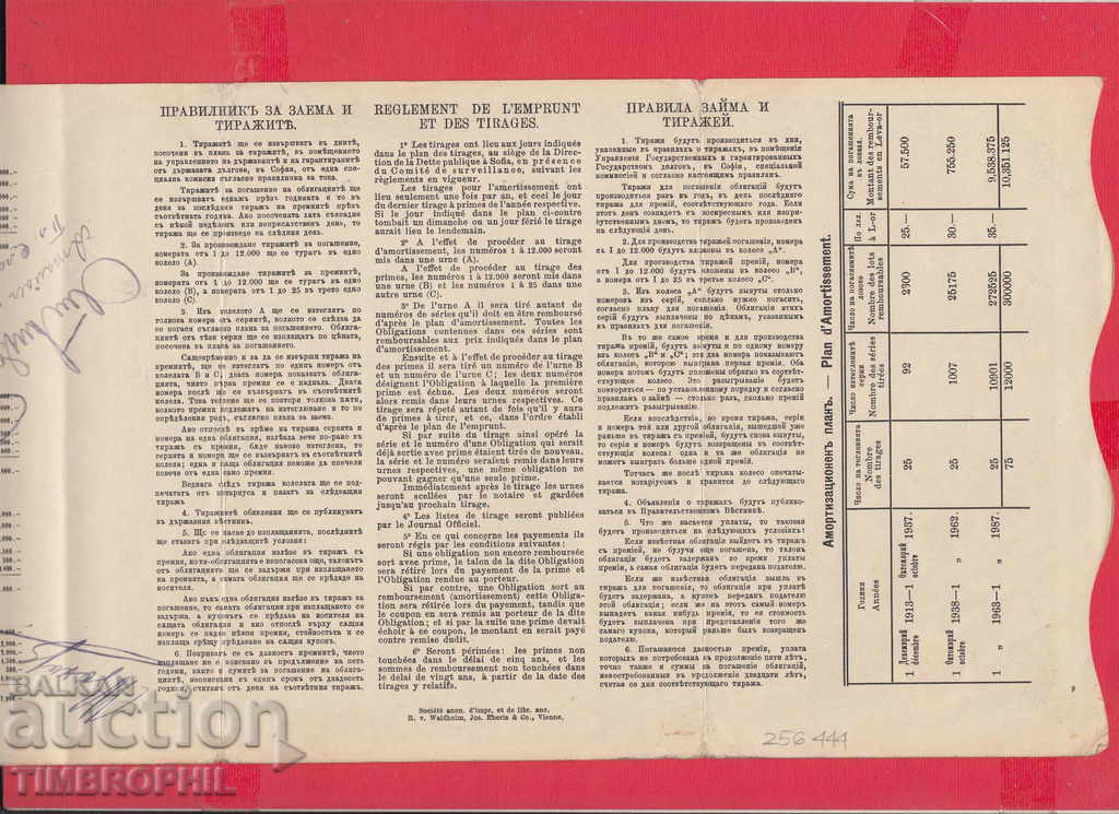 256444/1912 - BOND Bulgarian Red Cross with price 7.00 BGN | € 3.58