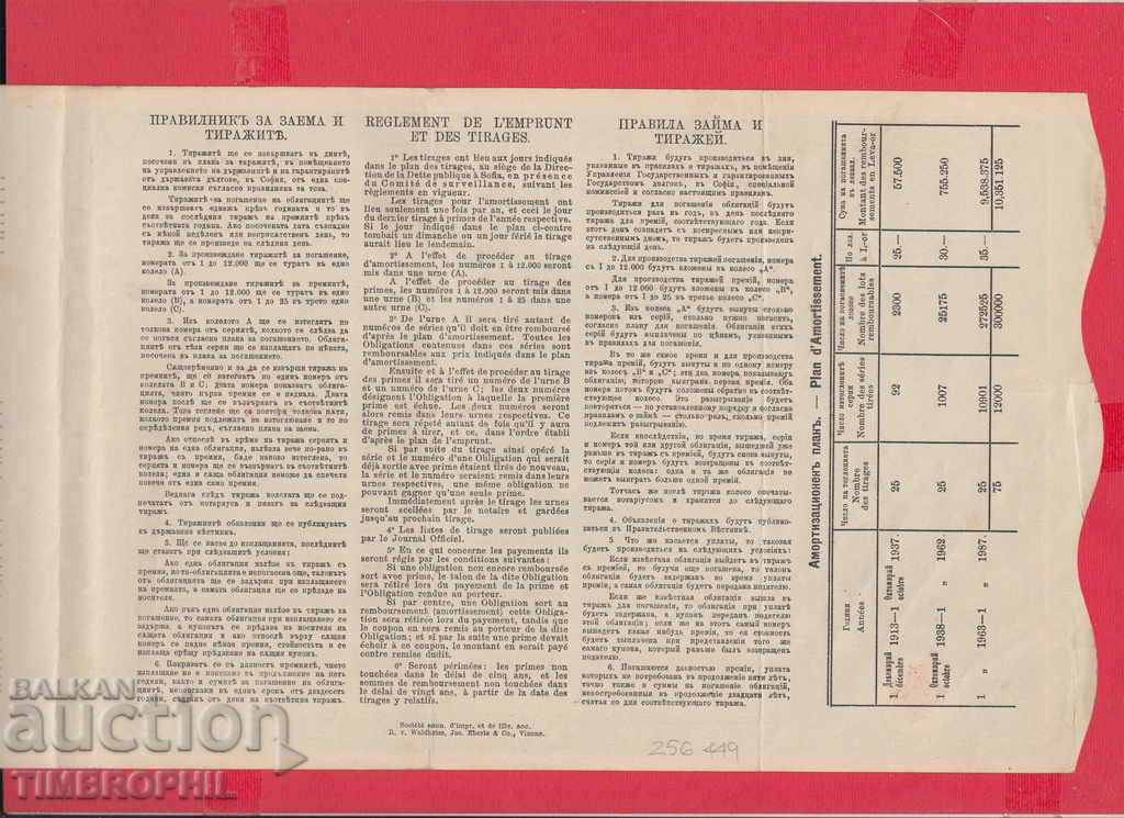 256449/1912 - BOND Bulgarian Red Cross with price 7.00 BGN | € 3.58 256449/1912 - BOND Bulgarian Red Cross with price 7.00 BGN | € 3.58