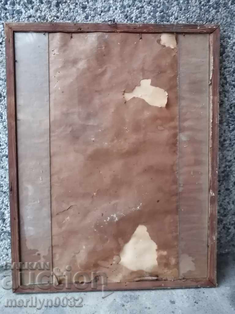 Auction Home icon, old lithograph, Ascension, cross Auction Home icon, old lithograph, Ascension, cross