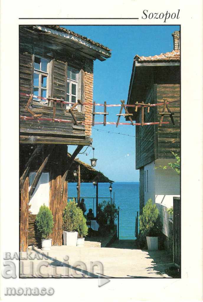 Old card - Sozopol, Old houses