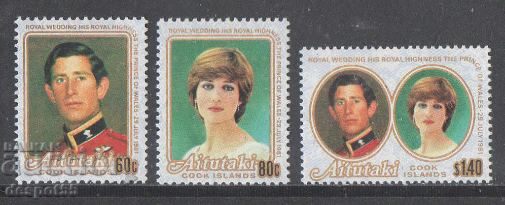 1981 Аитутаки. Кралска сватба - Принц Чарлз и Принцеса Даяна