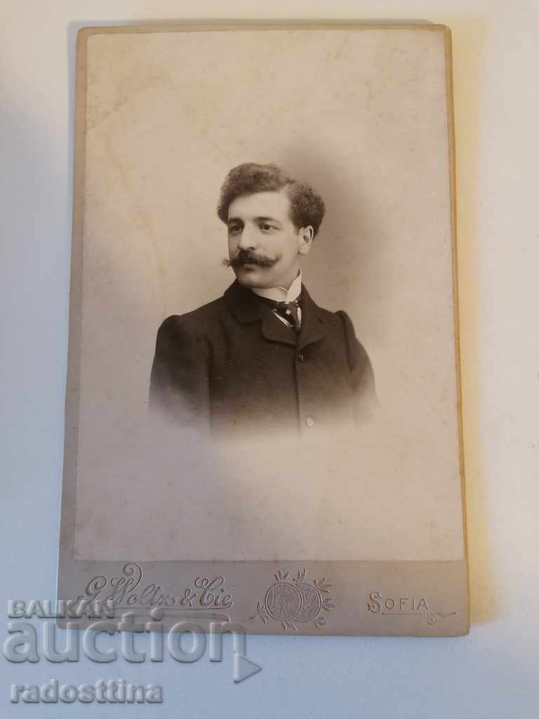 Снимка картон фотография Георг Волц 1905 г.