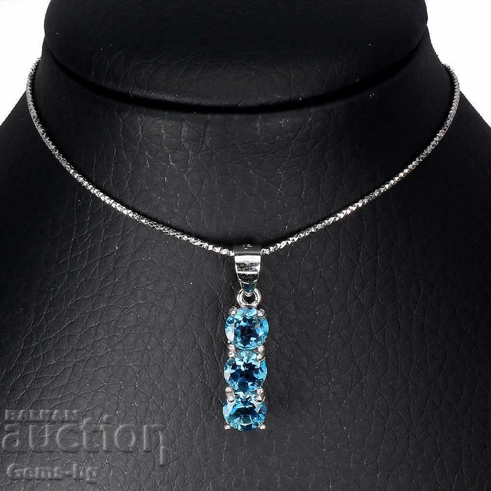Pendant with London blue topaz natural with price 70.00 BGN | € 35.79 Pendant with London blue topaz natural with price 70.00 BGN | € 35.79