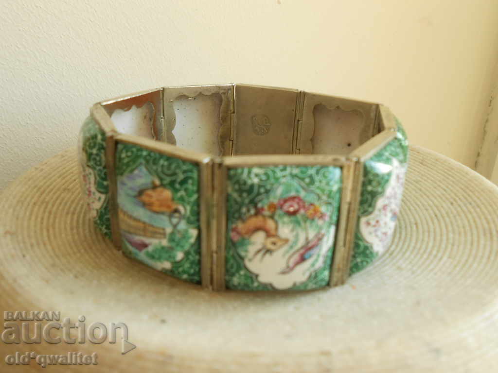 Lovely old BRACELET, motif: birds etc., stamp - 5 Lovely old BRACELET, motif: birds etc., stamp - 5