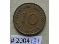 10 pfennig 1949 J - Γερμανία