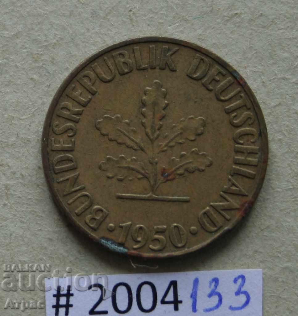 10 пфениг  1950  F  -  ФРГ с цена € 0.20 | 0.39 лв.
