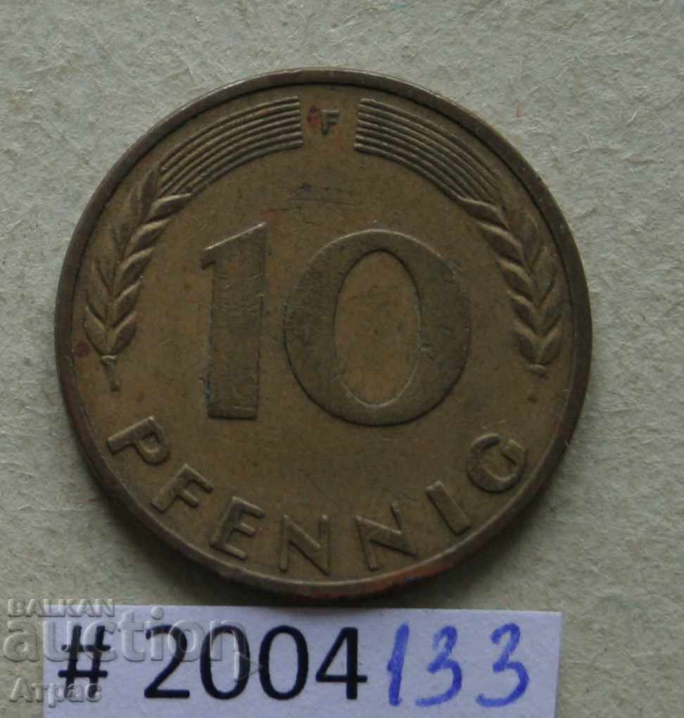 10 pfennig 1950 F - Germania