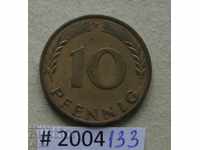 10 pfennig 1950 F - Germany