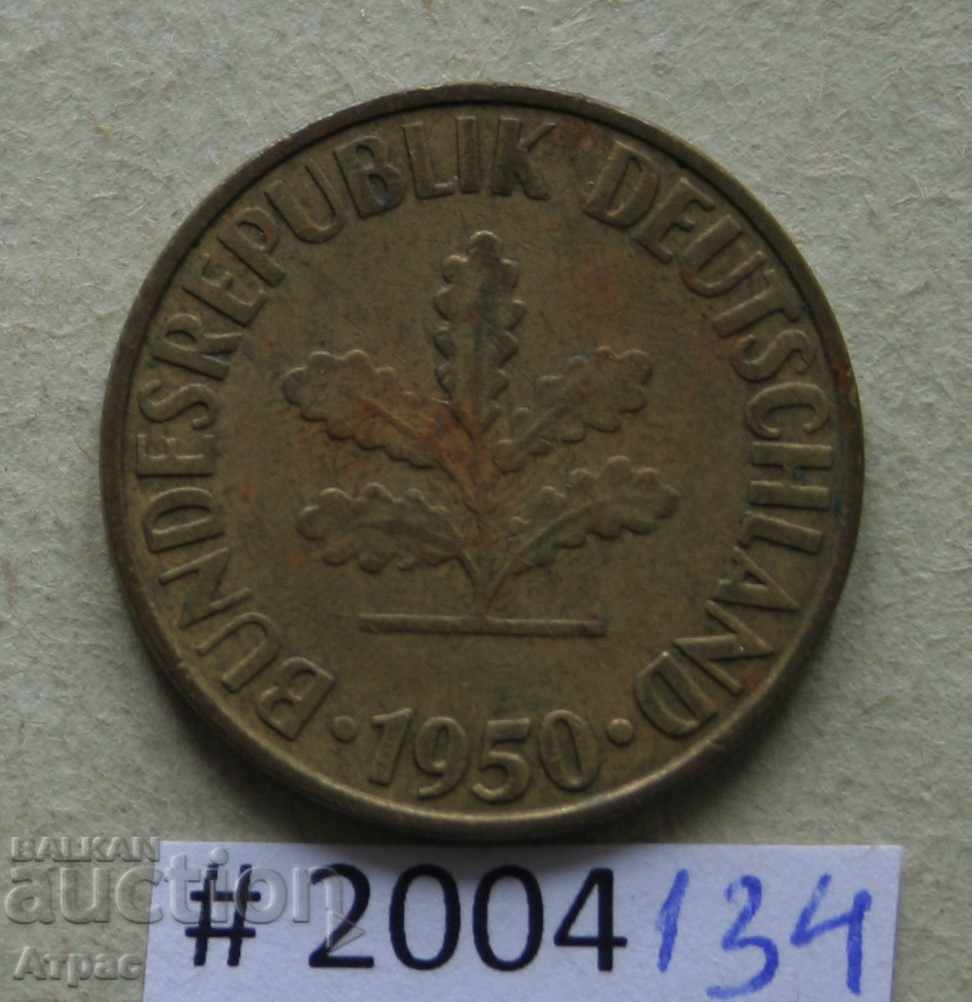 10 pfennig 1950 G - Germany with price € 0.20 | 0.39 BGN