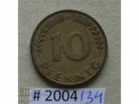 10 pfennig 1950 G - Γερμανία