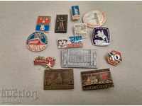 Lot of 13 USSR badges from Leningrad and Volgograd
