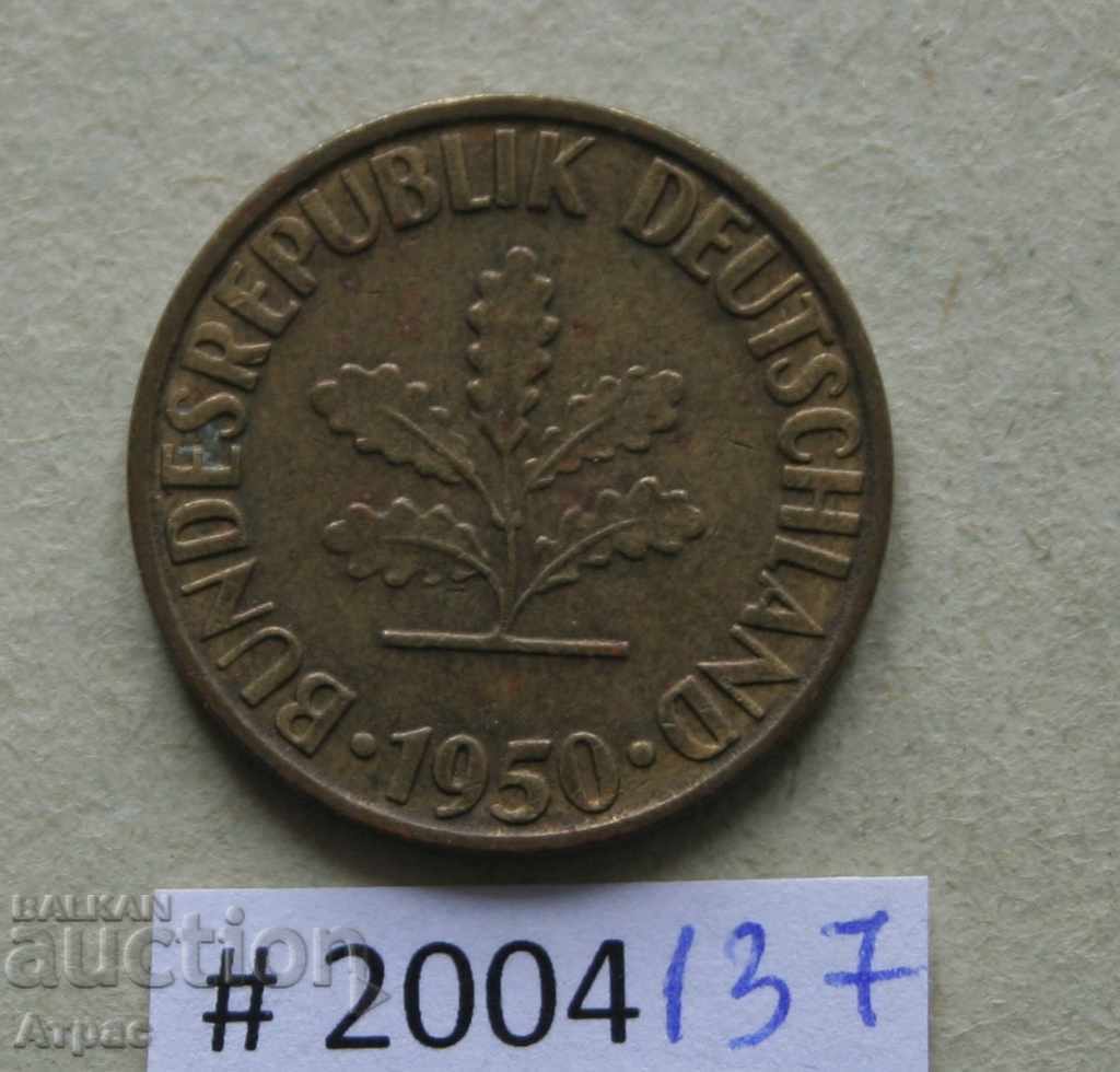 10 pfennig 1950 F - Γερμανία με τιμή € 0.20 | 0.39 BGN