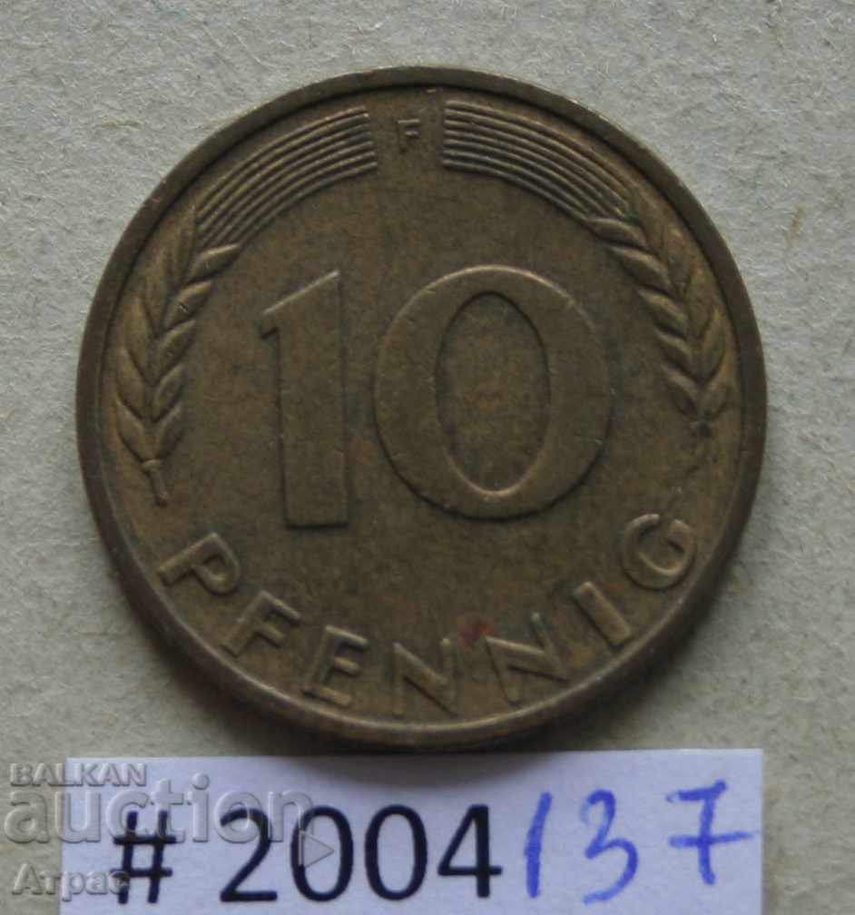 10 pfennig 1950 F - Germany