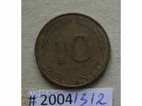 10 pfennig 1972 G - Γερμανία