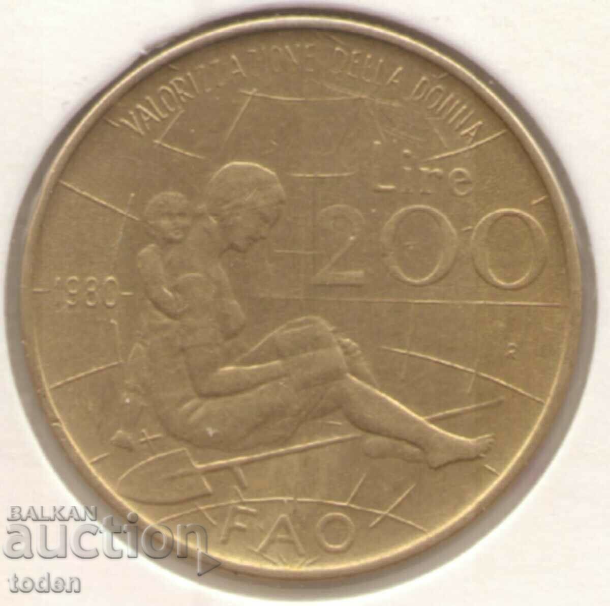 Ιταλία-200 λίρες-1980 R-KM # 107-FAO