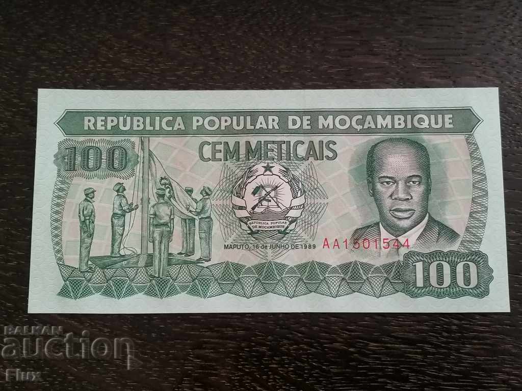 Τραπεζογραμμάτιο - Μοζαμβίκη - 100 meticais UNC | 1989