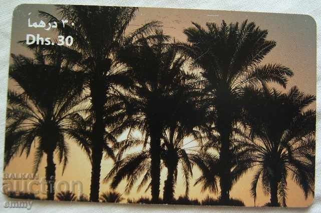 Phonecard Emiratele Arabe Unite EAU palmieri