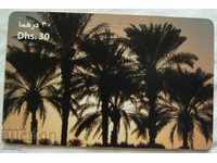 Phonecard United Arab Emirates UAE palm trees