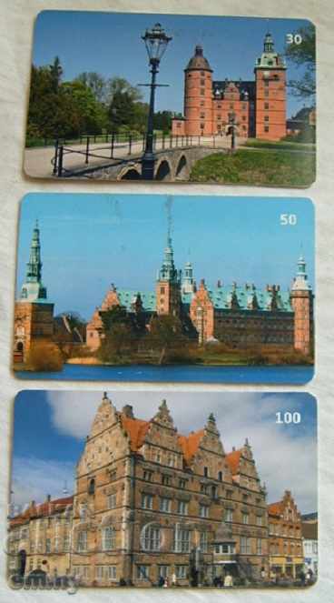 Τηλεφωνική κάρτα Δανίας - 3 τεμάχια