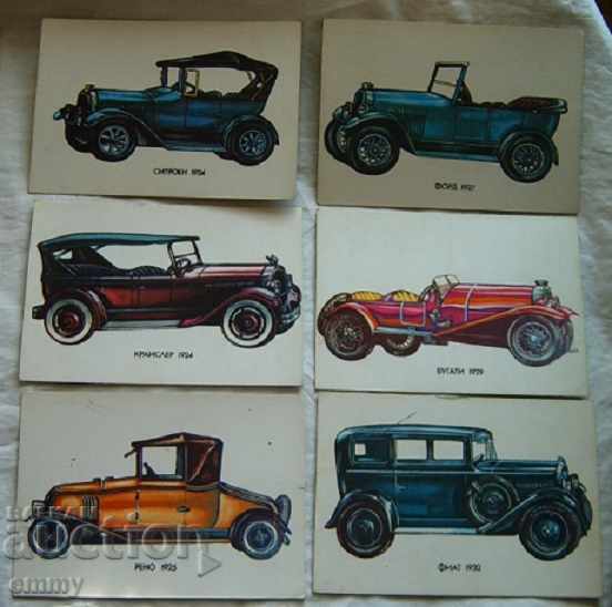 Παράδοση Card Old cars in retro retro cars - 12 τεμάχια Παράδοση Card Old cars in retro retro cars - 12 τεμάχια