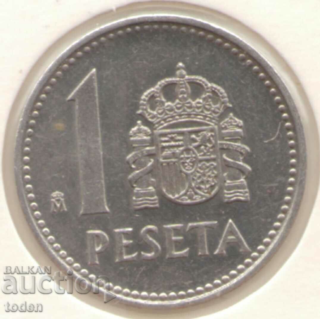 Spain-1 Peseta-1986-KM# 821-Juan Carlos I