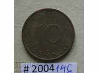 10 pfennig 1981 F - Γερμανία