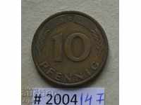 10 pfennig 1982 D - Germania