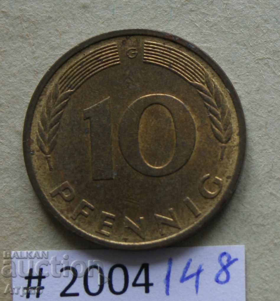 10 pfennig 1982 G - Germania